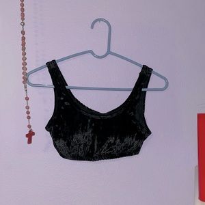 A cute simple velvet bralette.
